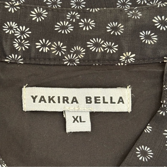 Yakira Bella Emily Smocked Waist Dress Ditsy Floral Modest Black and White XL - Picture 9 of 13